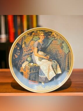 Vintage Collector Plate Norman Rockwell Dreaming in the Attic Bradford Exchange